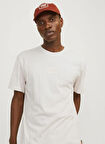 Jack & Jones Ekru Erkek T-Shirt 12256801_JJHAKKAI TEE SS CREW NECK