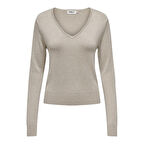 Kadın V Yaka Triko Kazak 15333990