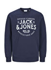 Jack & Jones Baskılı Erkek Çocuk  Lacivert Sweatshırt 12259862