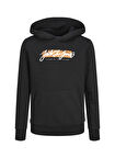 Jack & Jones Baskılı Erkek Çocuk Siyah Sweatshırt 12259861