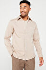 Erkek JPRCCDOVER TWILL Gömlek - Bej  | L