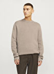 Jack & Jones Bisiklet Yaka Relaxed Kahve Erkek Kazak 12259666_JPRBLAMILANO STITCH KNIT C