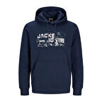 Jack & Jones 12261670 Erkek  Lacivert Sweatshirt