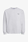 Jack & Jones Jorbronx Erkek Beyaz Sweatshirt 12262880-BrightWhite