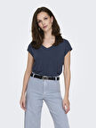 Only Kadın Regular Fit V Yaka Basic T-Shirt - 15326642