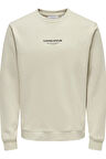 ONSCURATED REG CREW NECK SWEAT BEJ 22030923