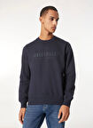 Jack & Jones Bisiklet Yaka Lacivert Erkek Sweatshırt 12265756_JORFREDERIKSBERG SWEAT CRE