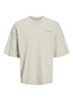 Jack & Jones Bisiklet Yaka Bej Erkek T-Shirt 12273506_JJALMOS TEE SS CREW NECK