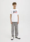 Jack & Jones Baskılı Beyaz Erkek Çocuk T-Shirt 12259476