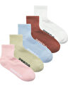 JACVESTERBRO SHORT TENNIS SOCKS 5 PACK KİREMİT