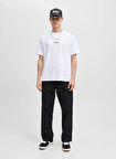 Jack & Jones Bisiklet Yaka Beyaz Erkek T-Shirt 12278787_JJESOHO TEE SS CREW NECK N