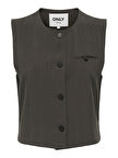 ONLMATEO LIFE S/L STRIPE VEST CC TLR Kadın Siyah Yelek - 15351087