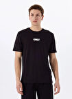 Only & Sons O Yaka Baskılı Siyah Erkek T-Shirt ONSPALM LOGO REG SS TEE CS