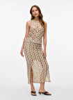 Vero Moda Yüksek Bel Krem Kadın Uzun Etek VMTIKKA HW ANKLE SKIRT JRS GA