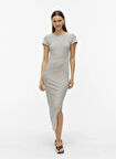 Vero Moda Bisiklet Yaka Beyaz Uzun Kadın Elbise VMSEA SS 7/8 DRESS JRS