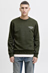 Jack & Jones JJMAKOTO Sweat Crew Neck Erkek Sweatshirt - Şık ve Rahat Tasarım 