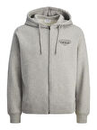 Jack & Jones JJMAKOTO Sweat Zip Hood Erkek Kapüşonlu Sweatshirt - Rahat ve Şık 