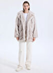 Only Krem Kadın Kaban ONLDAWN LIFE FAUX FUR COAT CC OTW