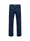 Only & Sons Orta Bel Rahat Koyu Mavi Erkek Denim Pantolon ONSEDGE STRAIGHT 4618 EY BOX PIM J