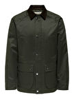 ONSBOB WAXED JACKET OTW Erkek Yeşil Mont - 22034876