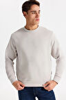 Jack & Jones Erkek Jcostance Bisiklet Yaka %100 Pamuk Sweatshirt 12282821 Taş