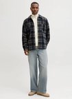 Jack & Jones Yüksek Yaka Beyaz Erkek Sweatshırt JORNORREBRO KNIT HALF ZIP SN