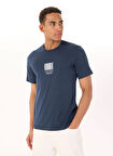 Jack & Jones Bisiklet Yaka Lacivert Erkek T-Shirt 12288570_JCOBARCODE TEE SS CREW NEC