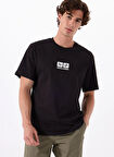 Jack & Jones Bisiklet Yaka Siyah Erkek T-Shirt 12288516_JORMINDFUL TEE SS CREW NEC
