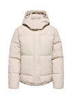 Only Krem Kadın Mont ONLAGNES COATED PUFFER JACKET OTW