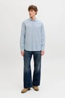 Jack & Jones JJESUMMER Linen Blend Erkek Keten Karışımlı Uzun Kollu Gömlek Yazlık 