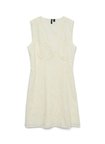 Vero Moda Beyaz Kadın V Yaka Standart Fit Elbise VMHAY SL SHORT DRESS WVN