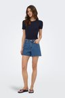 Only Onlvega Regular Fit Normal Bel Kot Short Bayan SHORT 15375433 MAVİ