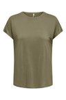Only Onlhannah Regular Fit Bisiklet Yaka Basic T Shirt Bayan T SHİRT 15371576 HAKİ