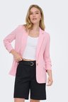 Only Onlita Regular Fit Kruvaze Yaka Blazer Ceket Bayan CEKET 15370275 PEMBE