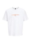 Jack & Jones Beyaz Erkek Rahat T-Shirt 12294978 JCOFUSION BRANDING CNECK