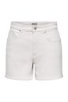 Only Onlphine Pamuklu Regular Fit Kot Short Bayan SHORT 15372986 BEYAZ