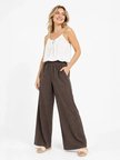 ONLMIKA WIDE LOOSE STRIPE PANT JRS Kadın Gri Pantolon - 15375289