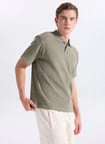 Jack & Jones Yeşil Erkek Regular Fit Zikzak Desenli Polo T-Shirt 12308294 JPRBLATRENTONJACQU POLOSMU