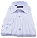 TWN-212 REGULAR ÇİZGİLİ GÖMLEK /MAVİ/XXL