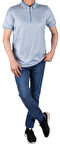 RYM-7620 FERMUARLI POLO YAKA TİŞÖRT/AÇIK MAVİ/XL