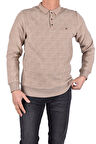BRG-95007 POLO YAKA DESENLİ SWEAT/BEJ/XL