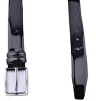 FSM-21 DERİ RUGAN  KEMER 3,5 CM/SİYAH/130 - 52