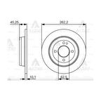 FREN DISKI ACCENT 12-18 BLUE / I-20 15-21 / RIO 12-16 / RIO 06-11 / BAYON 21= ARKA DÜZ 262-4