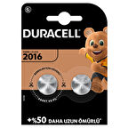 Duracell Cr2016 Lithium 3V Pil 2’li