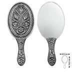 925 Ayar Gümüş Lale Motifli El Aynası T8636 (944944)