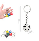 Zar Anahtarlık 1 Adet Araba Çanta Süs Anahtarlık - Beyaz