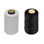 Tuhafiyecimiz 5000 Metre Bobin Siyah ve Beyaz Dikiş İpi - 2 Adet