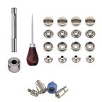 Tuhafiyecimiz 15mm Paslanmaz Çıtçıt Yapım Seti - Aparatlar, Biz ve 50 adet Paslanmaz Mont Çıtçıt