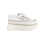 Yüksek Taban Bağcıklı Fileli Günlük Kadın Sneaker