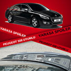 Peugeot 508 2010-2018 Bagaj Üstü Slim Yarasa Spoiler Piano Black Parlak Siyah